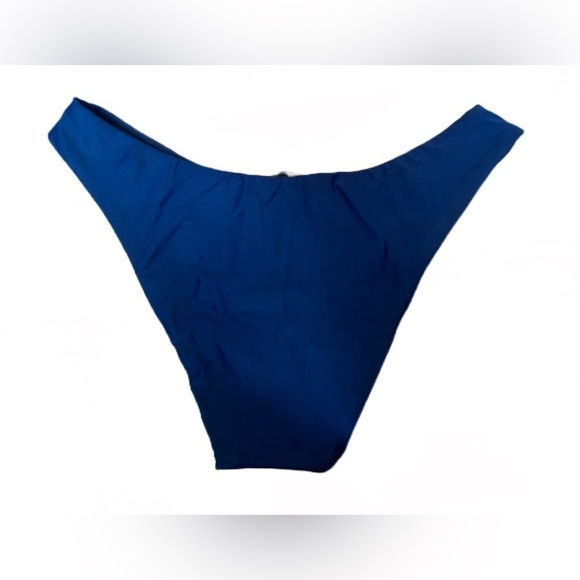 NWT J. Crew Reversible Navy/Black Curved Waist Cheeky Bikini Bottom, Mid Rise, M - Picture 3 of 13